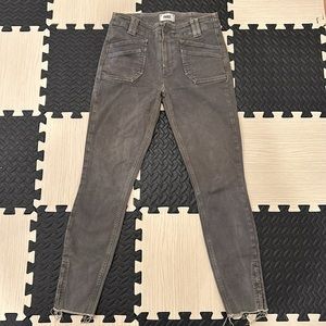Paige High Rise Hoxton Ankle Skinny Denim in vintage forest night Green woman 27